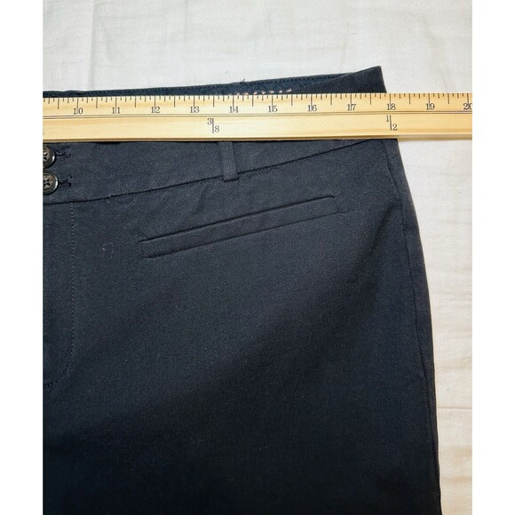 Anthropologie The Essential Slim Black Straight Crop Pants Women's SIZE 16 - Picture 7 of 9